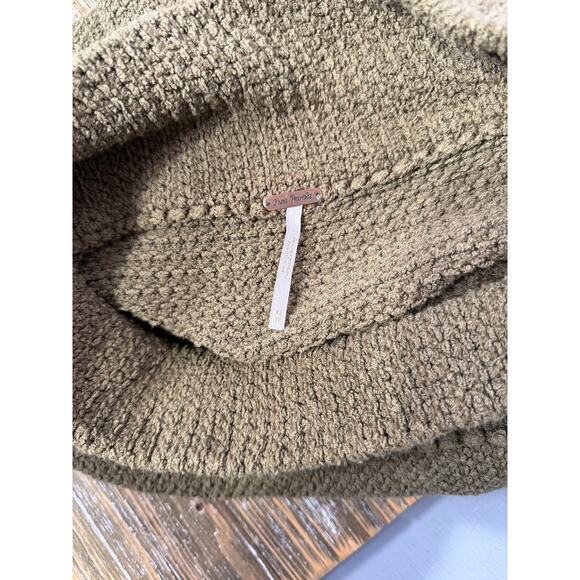 Free People Sweater Knit Cozy Mock Neck Army Green Womens XS - Picture 10 of 10